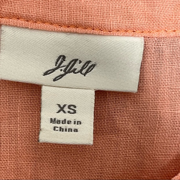 J Jill Top Aztec Print Linen Button Down Shirt Size XS - Picture 9 of 10